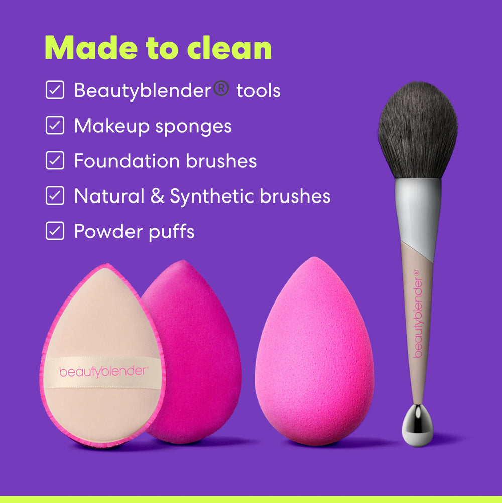 Beautyblender Blendercleanser Solid Lavender travel packaging for on-the-go cleansing.