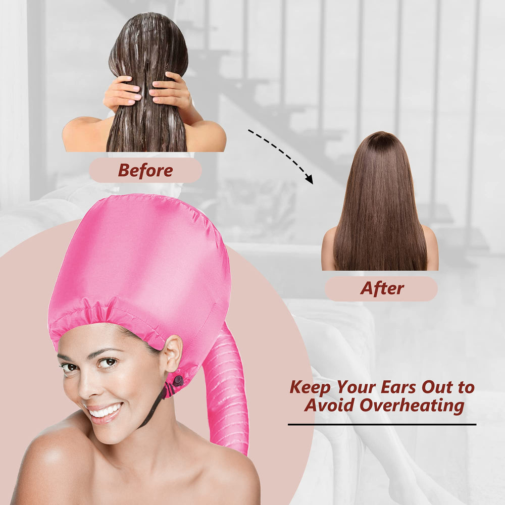 Beautyours deep-pink bonnet close-up showing stylish color and conditioning sessions