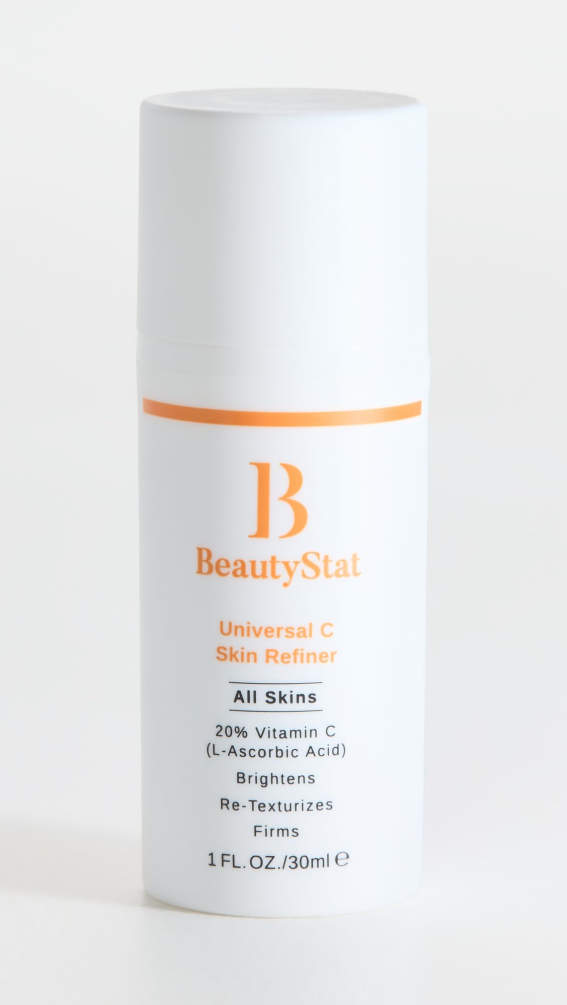 BeautyStat Universal C Skin Refiner pump top ready for daily use