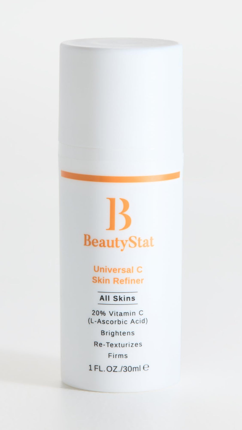 BeautyStat Universal C Skin Refiner pump top ready for daily use