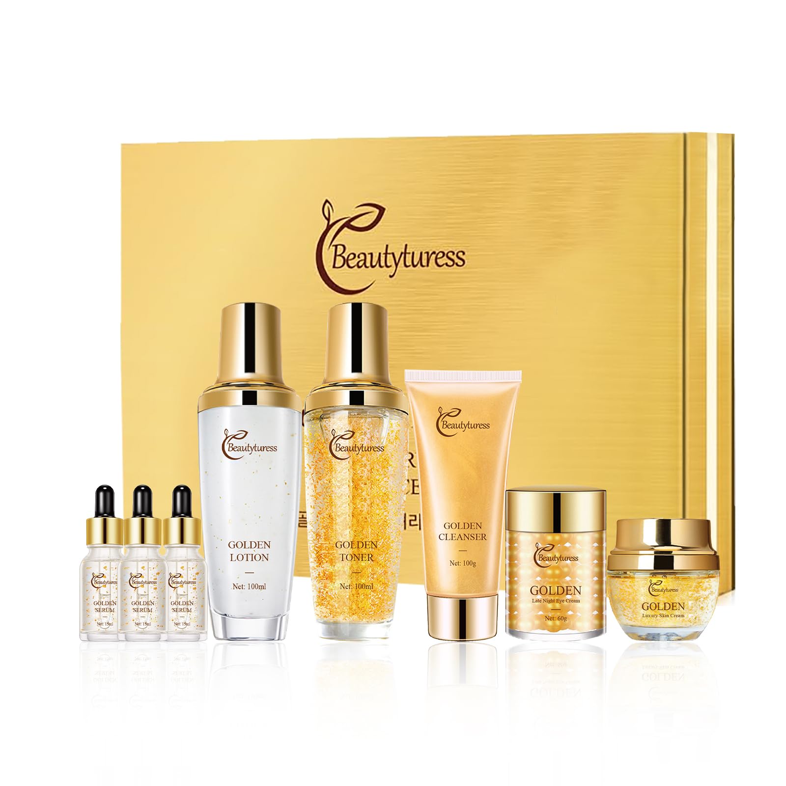 BEAUTYTURESS snail mucin set eye-balm softens crow's feet for brighter eyes