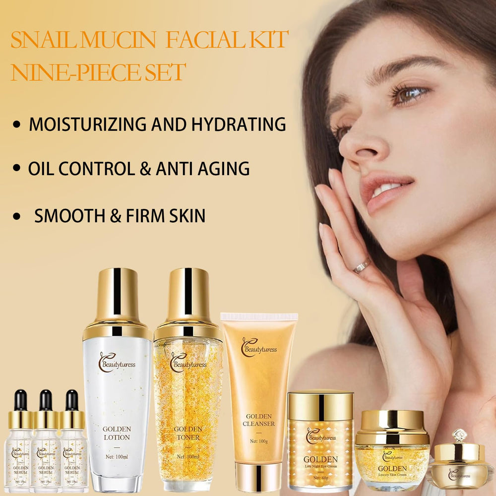 BEAUTYTURESS snail mucin set face-cream evenly nourishes for supple skin