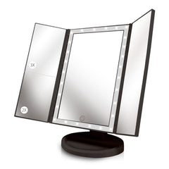 Beautyworks backlit makeup mirror with 36 LED lights for crisp natural illumination