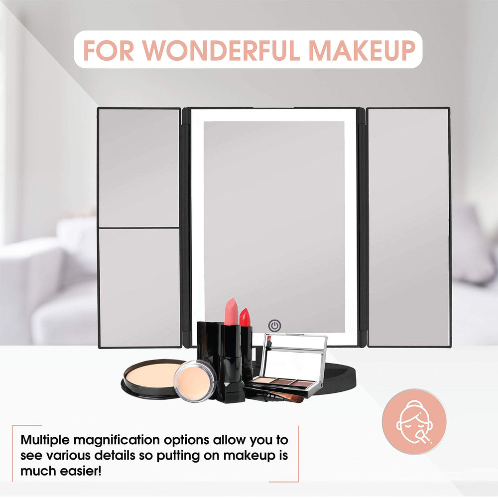 Beautyworks magnification focuses on eyes and brows for precise grooming