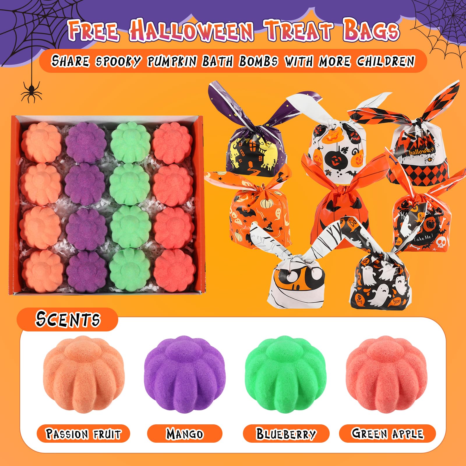 Beauwell 8 Halloween gift bags for easy party favors and gifts.