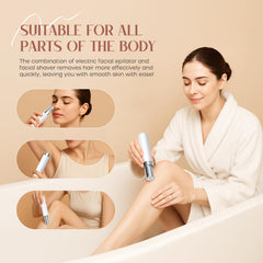 BEAUZMO triple-tweezers epilator removes short hairs quickly.