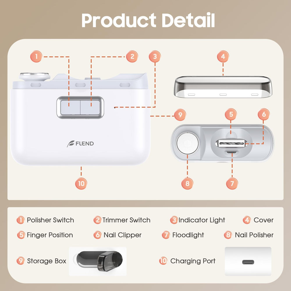 Beauzmo ultra-quiet operation minimizes disruption while clipping nails.