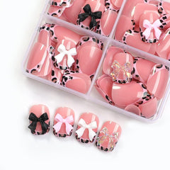 BEAWTH bow charms nails close-up shows chic accents for quick glam upgrade.