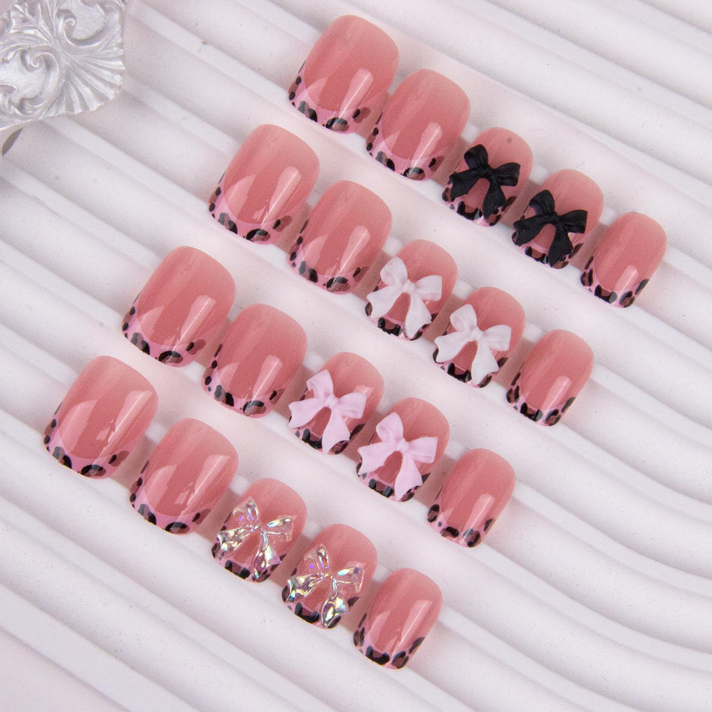 BEAWTH glue-on nails application demonstrates quick at-home manicure in minutes.