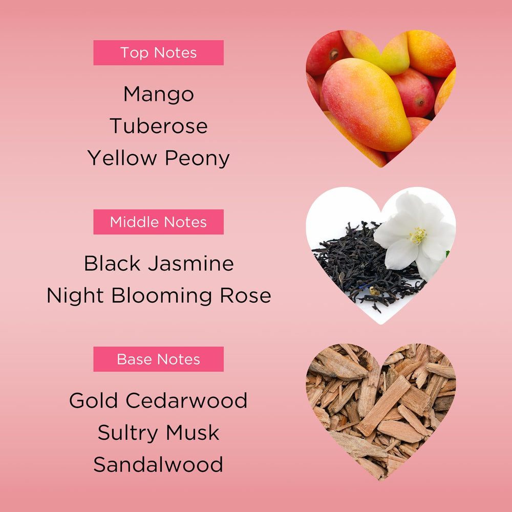 Bebe EDP label detail — refined branding and scent notes.