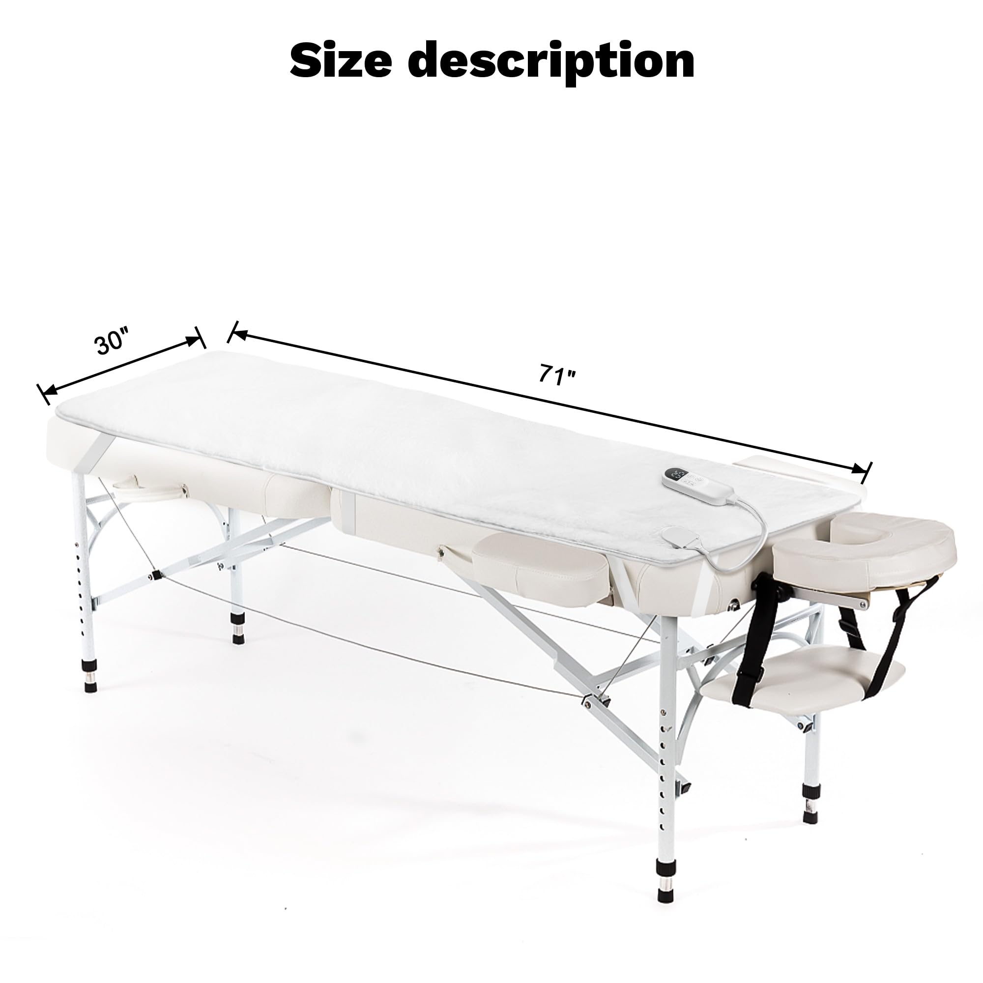 BECALIN 30x71 inch size fits standard massage tables.