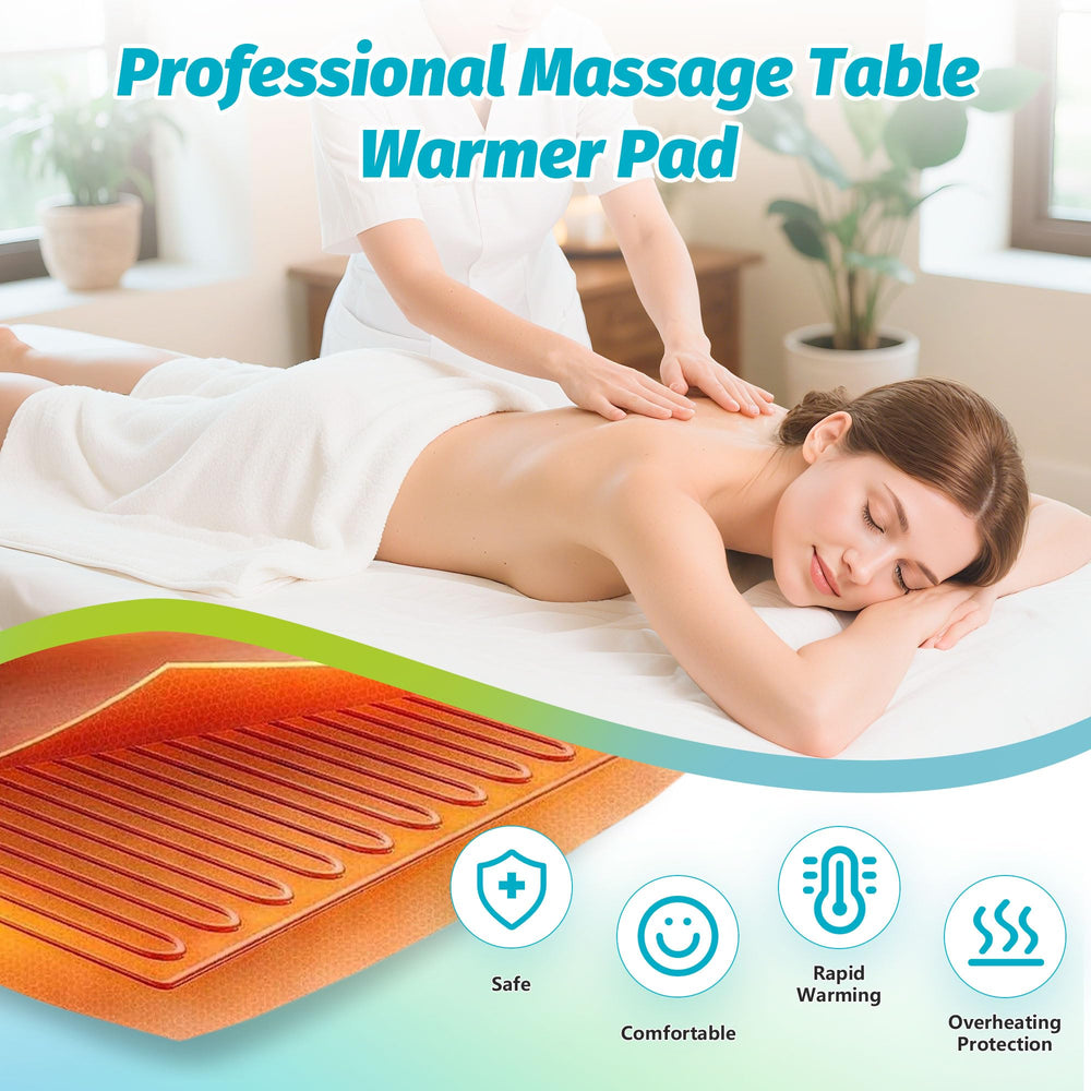 BECALIN massage table warmer with 9 heat settings for personalized comfort during therapy sessions.
