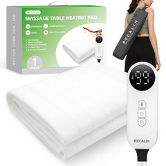 BECALIN massage table warmer laid flat showing full-table coverage and even warmth.