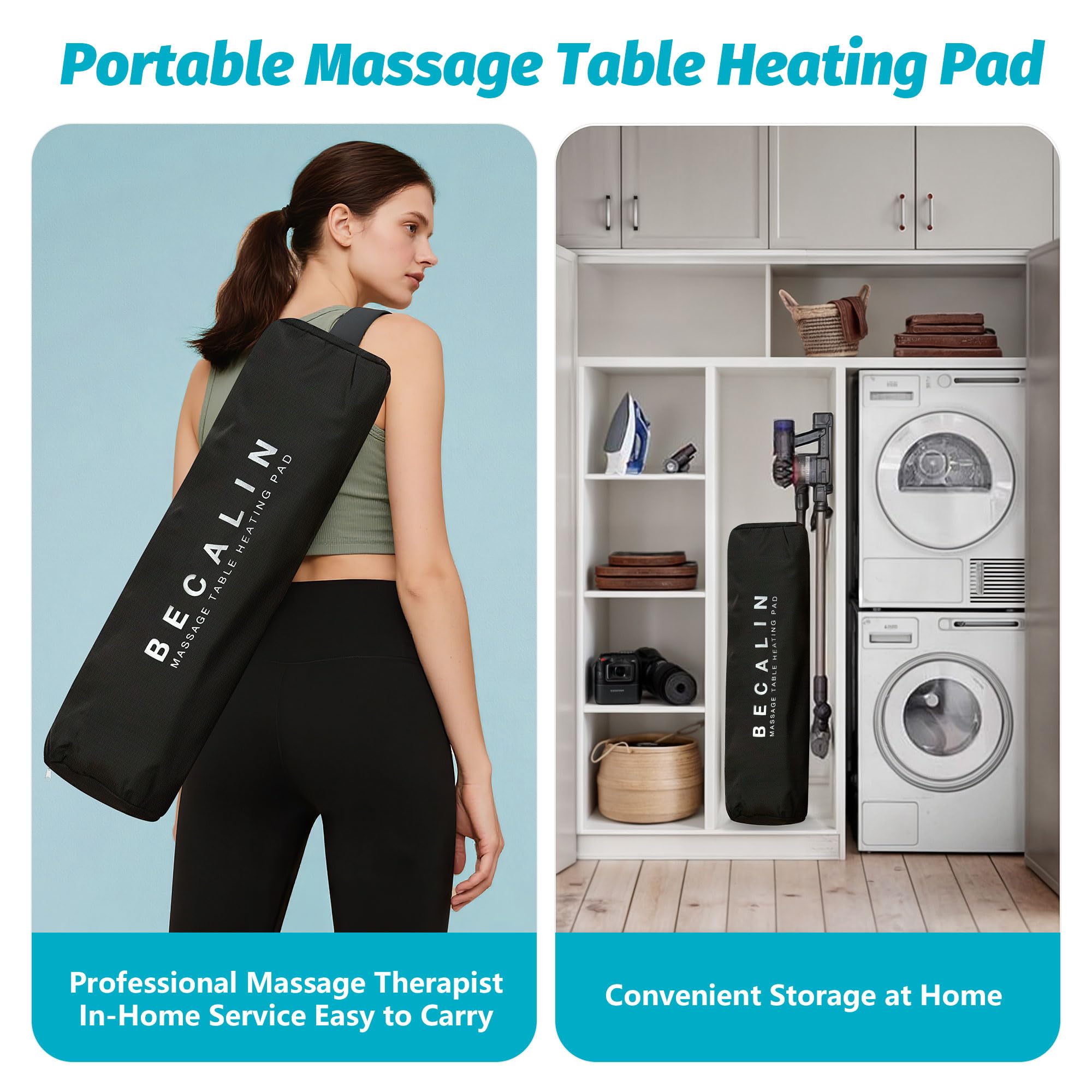 BECALIN massage table warmer sherpa-fabric closeup emphasizes soft fleece texture.