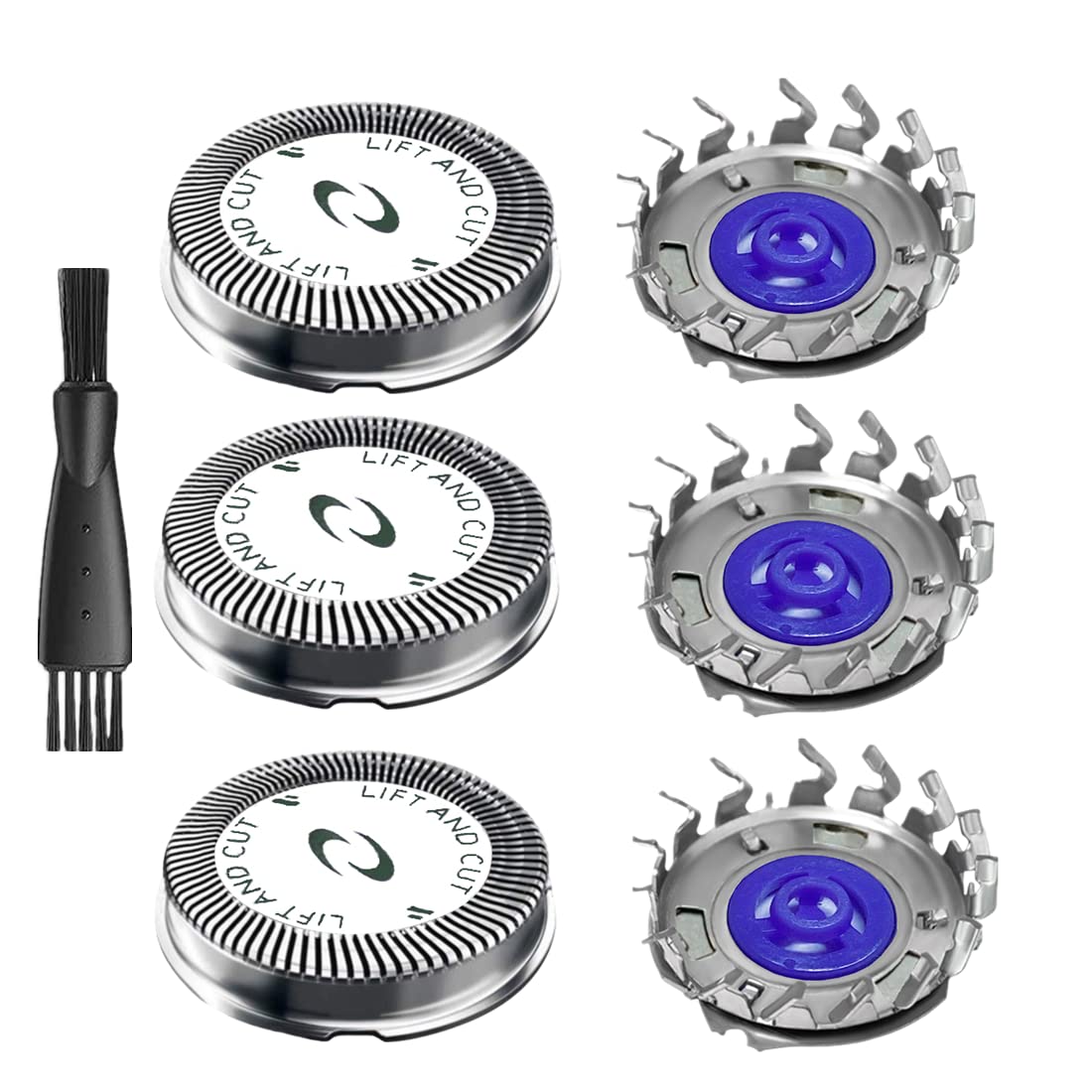 BECHY HQ56 replacement head close-up shows dual blades for a smoother shave.
