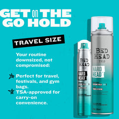Bed Head by TIGI Hard Head hairspray provides long-lasting hold across activities