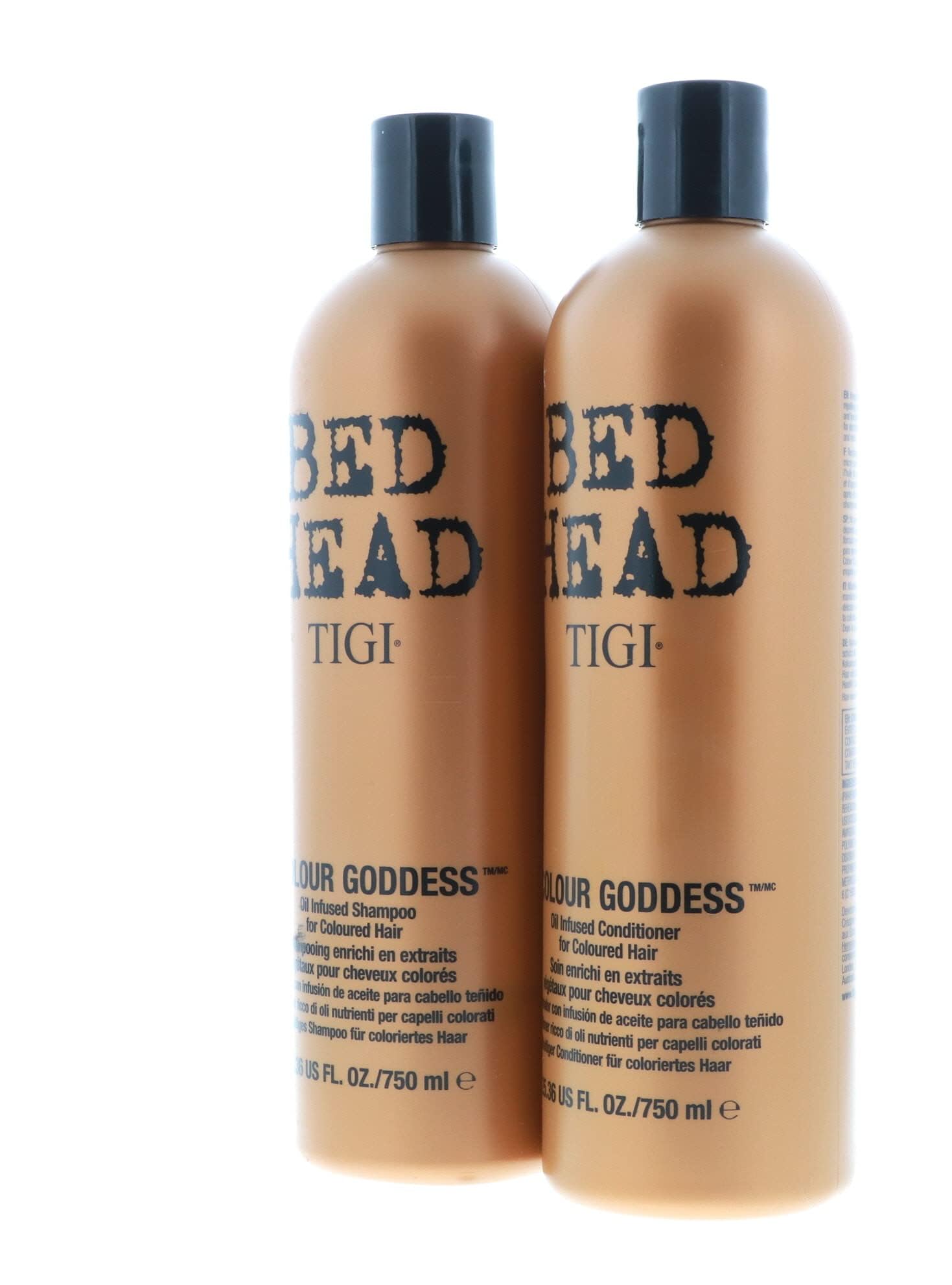 Bed Head Color Goddess conditioner bottle for smoothing and color protection.