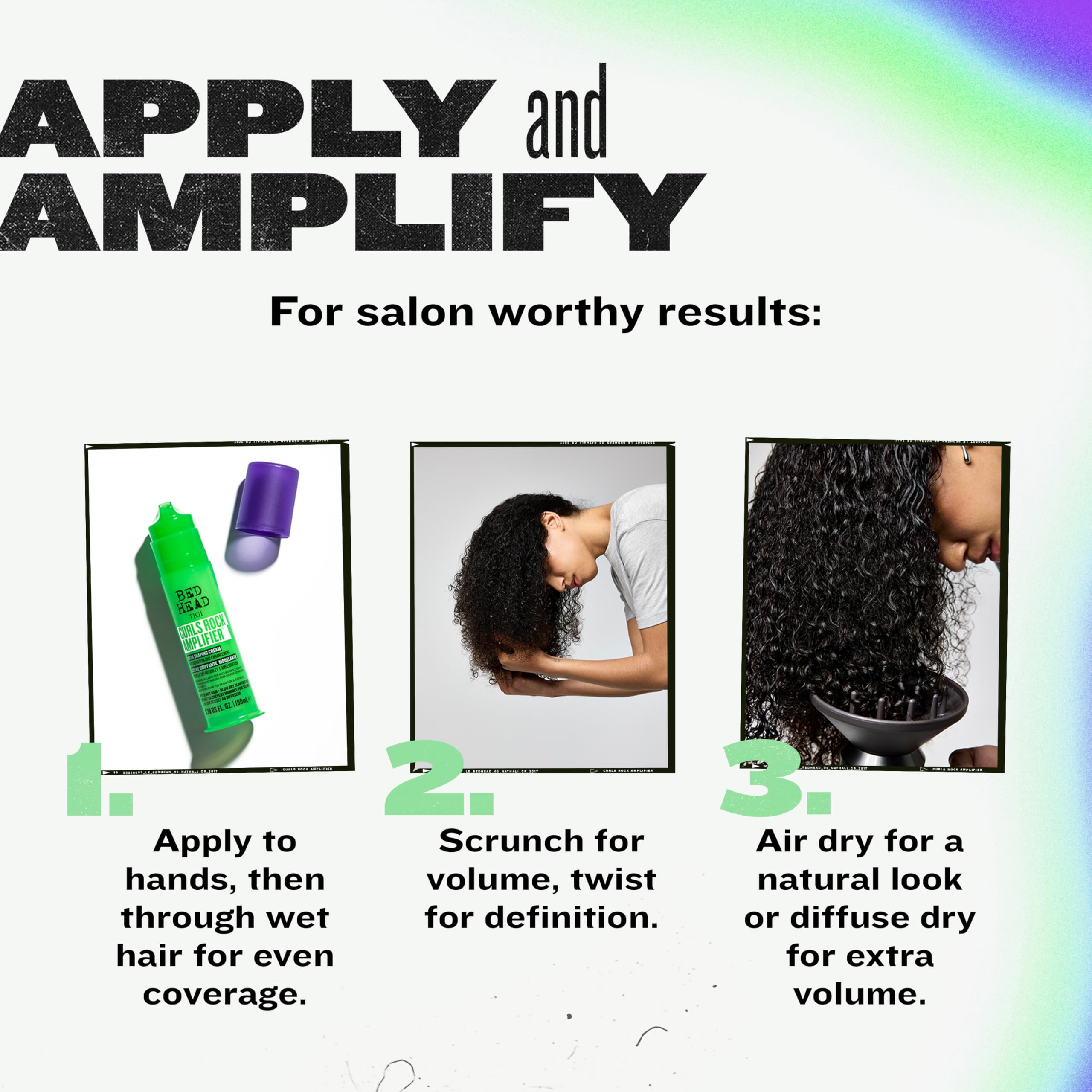 TIGI Bed Head Curls Rock Amplifier air-dry styling ready curls