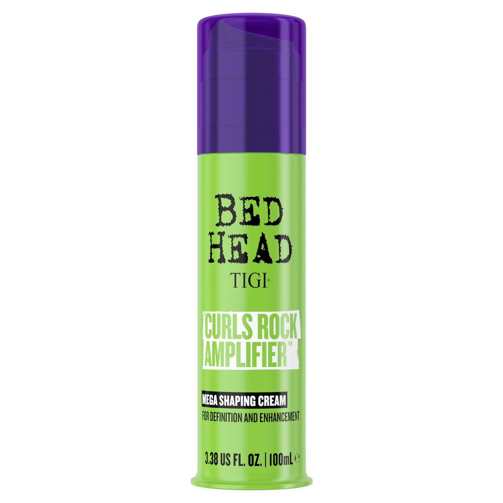 TIGI Bed Head Curls Rock Amplifier cream bottle defines curls with flexible hold