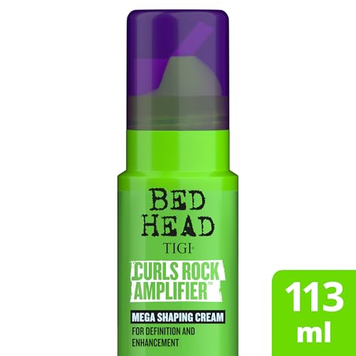 Bed Head Curls Rock Amplifier frizz shield indicates humidity resistance for smoother hair.