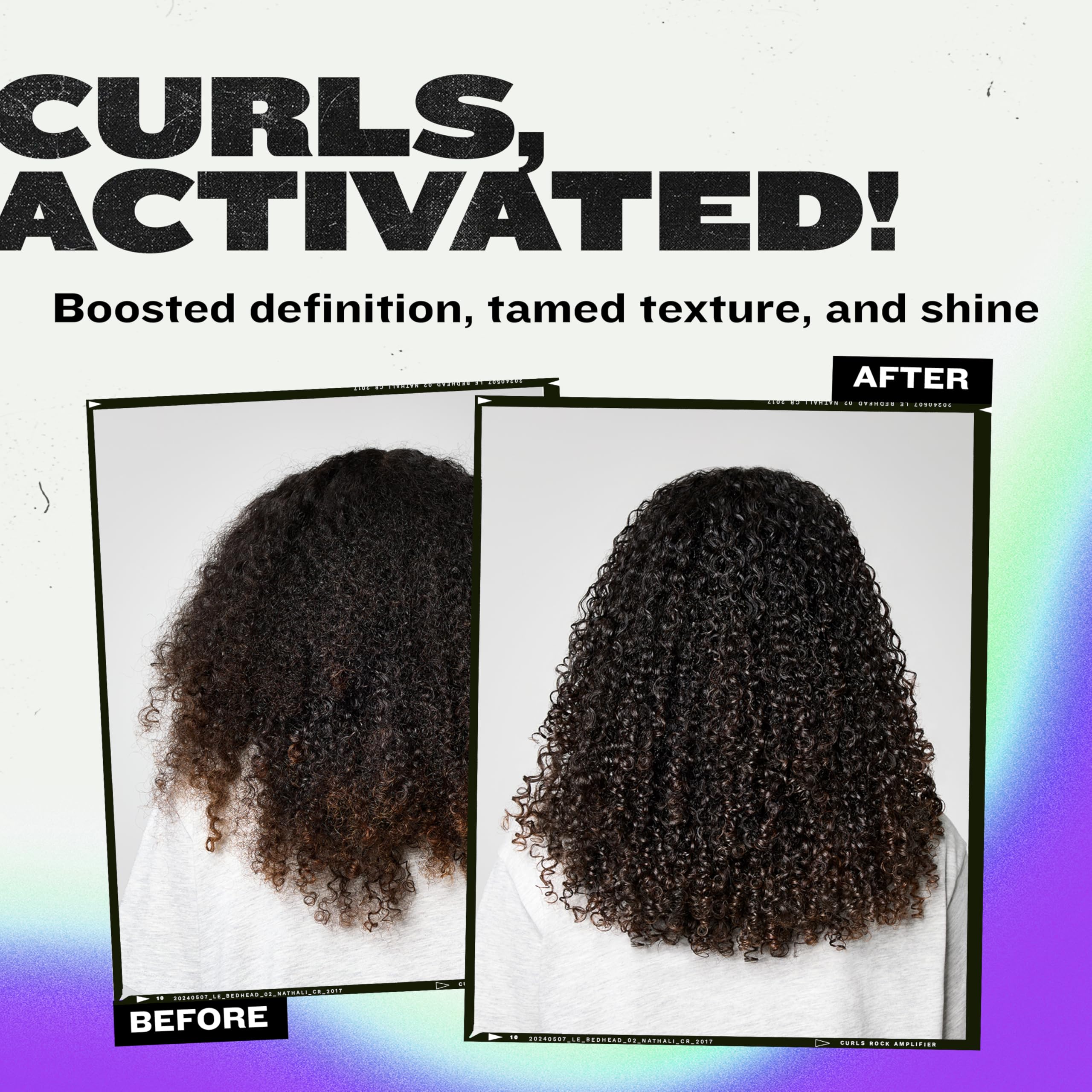 Bed Head Foxy Curls Contour Creme on frizz-free hair for sleek finish.