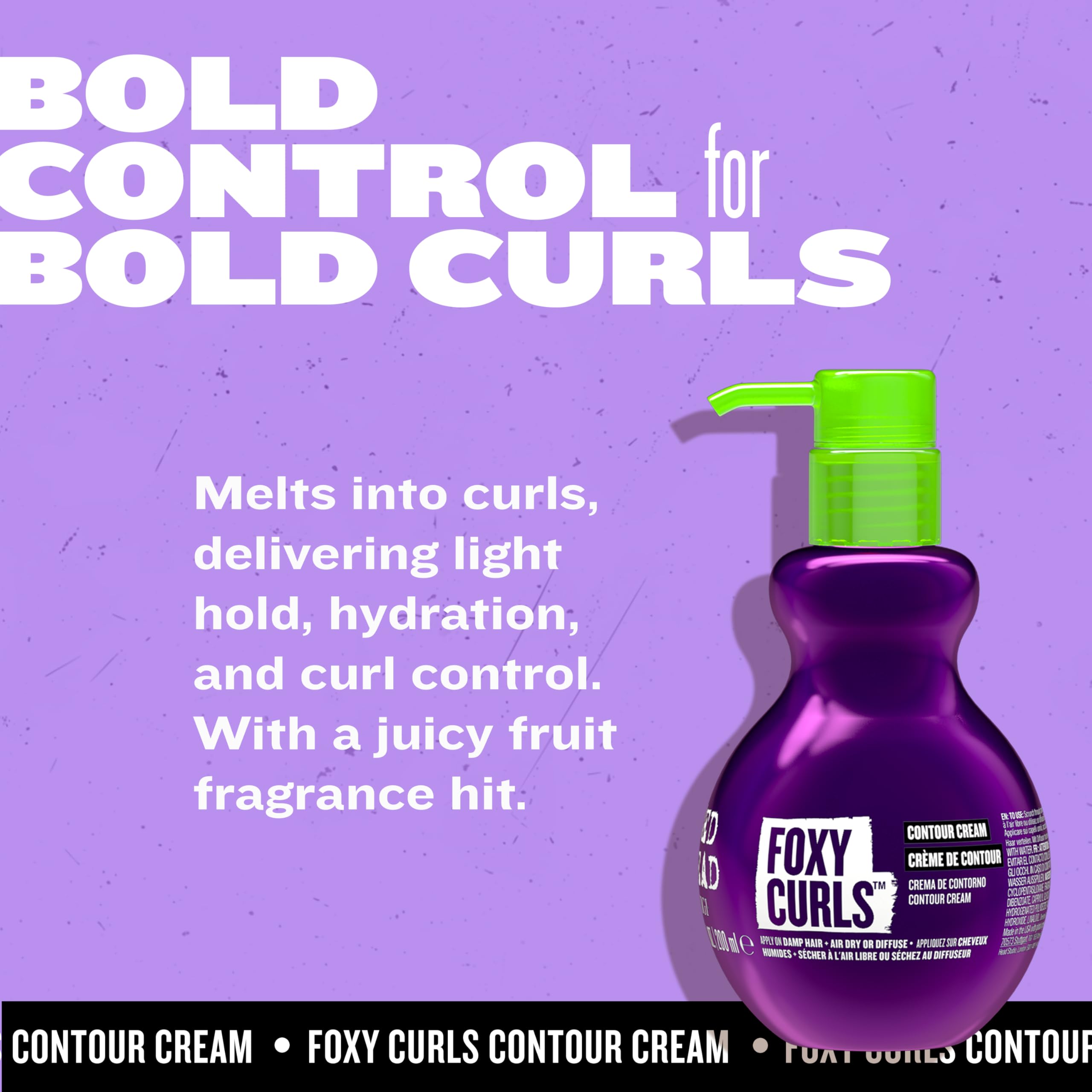 Bed Head Foxy Curls Contour Creme on soft curls with manageable hold.