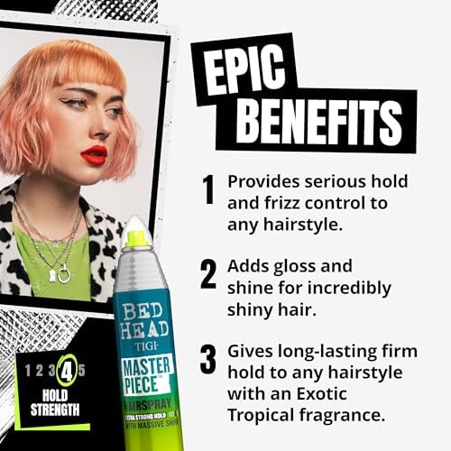 Bed Head Masterpiece gloss image highlights high shine on finished hair