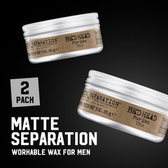Bed Head Matte Separation Wax hands-on application shows easy styling on damp or dry hair.