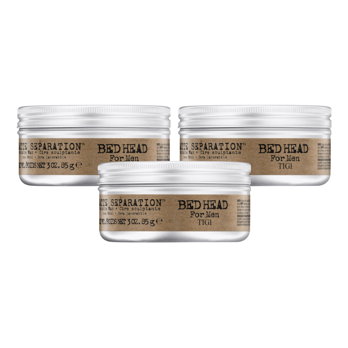 Bed Head Matte Separation Wax packaging for premium men's styling.