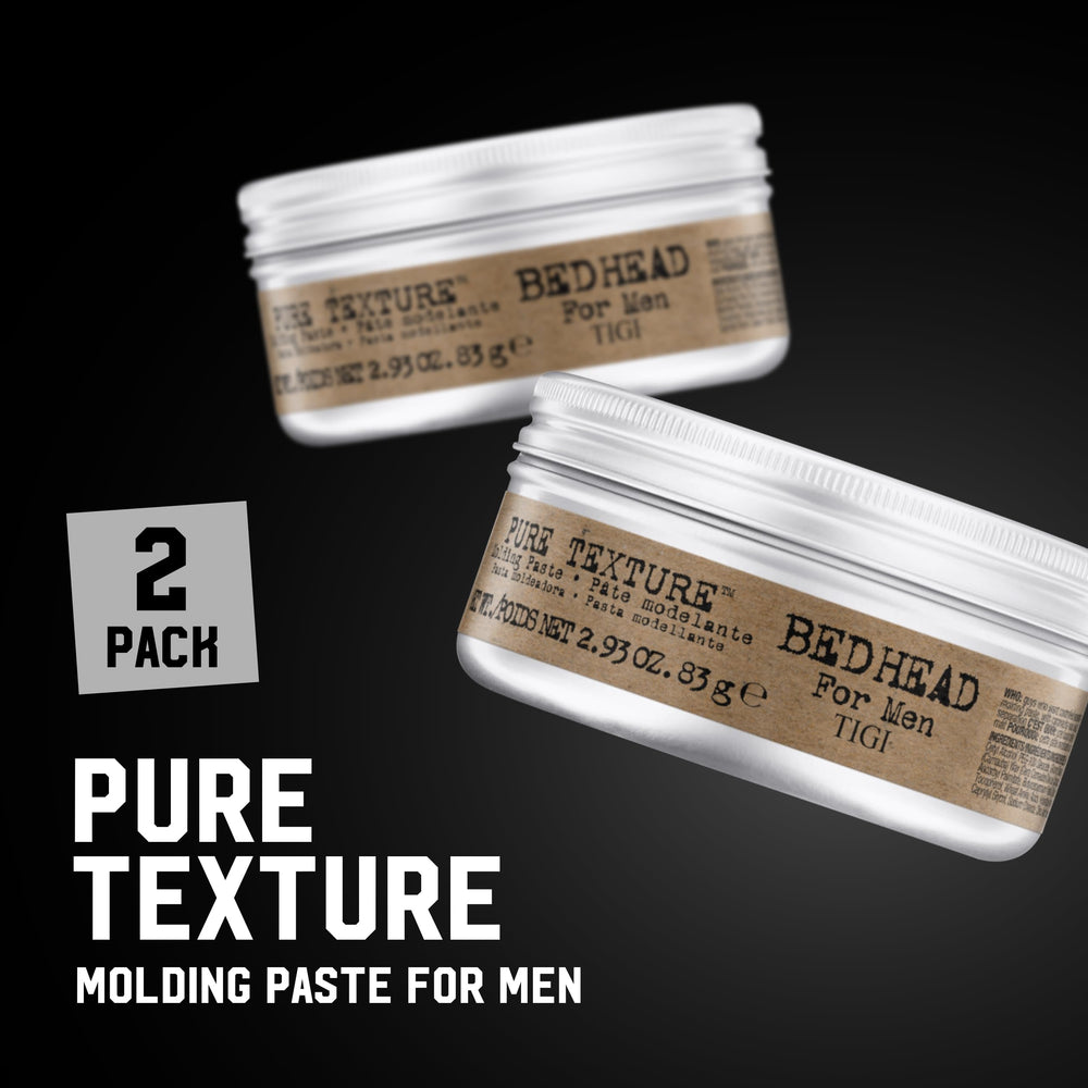 Bed Head Pure Texture Molding Paste swatch demonstrates matte finish and texture.