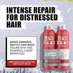 Bed Head Resurrection conditioner bottle providing smoothing hydration for silky, manageable hair