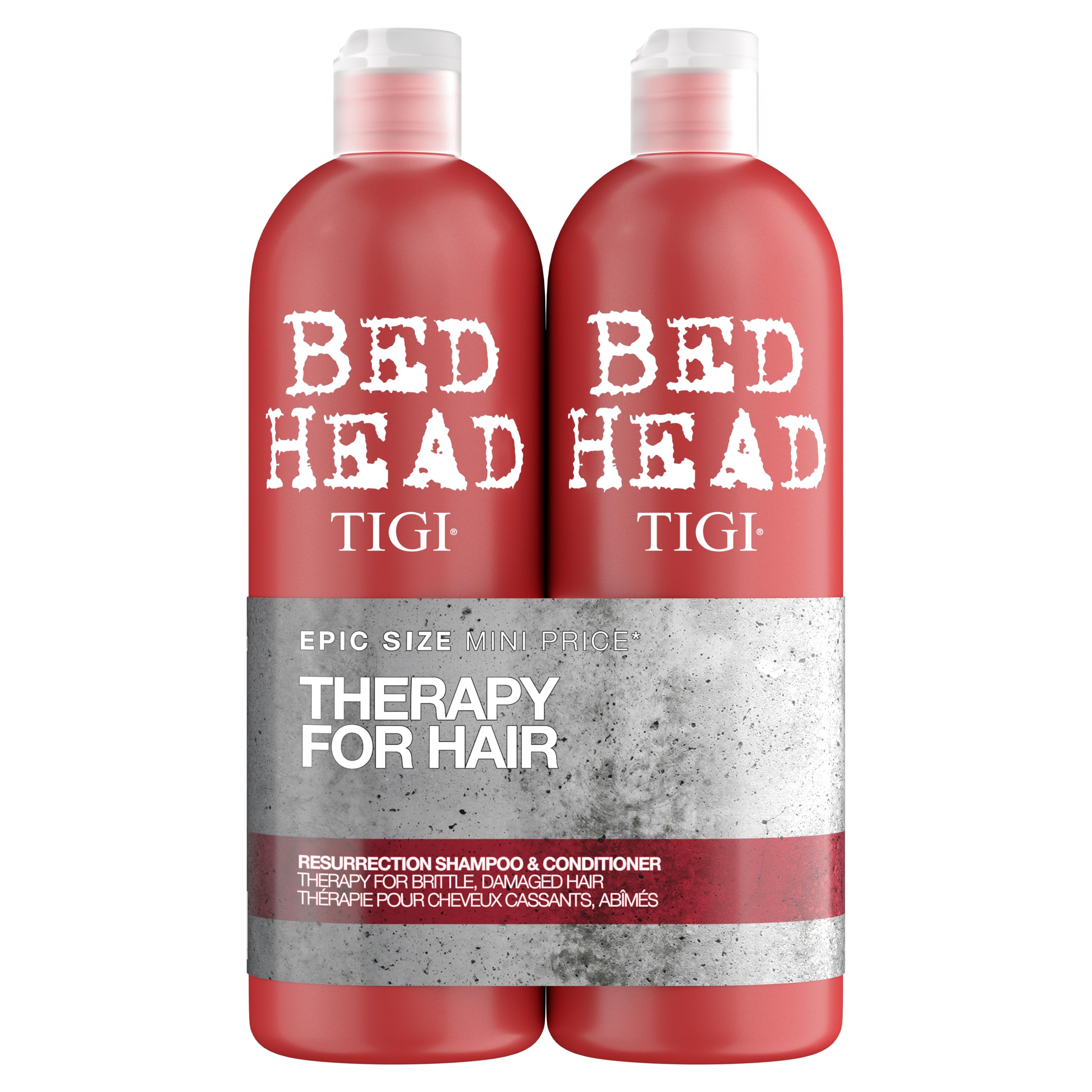 Bed Head Resurrection shampoo bottle delivering deep hydration for dry hair