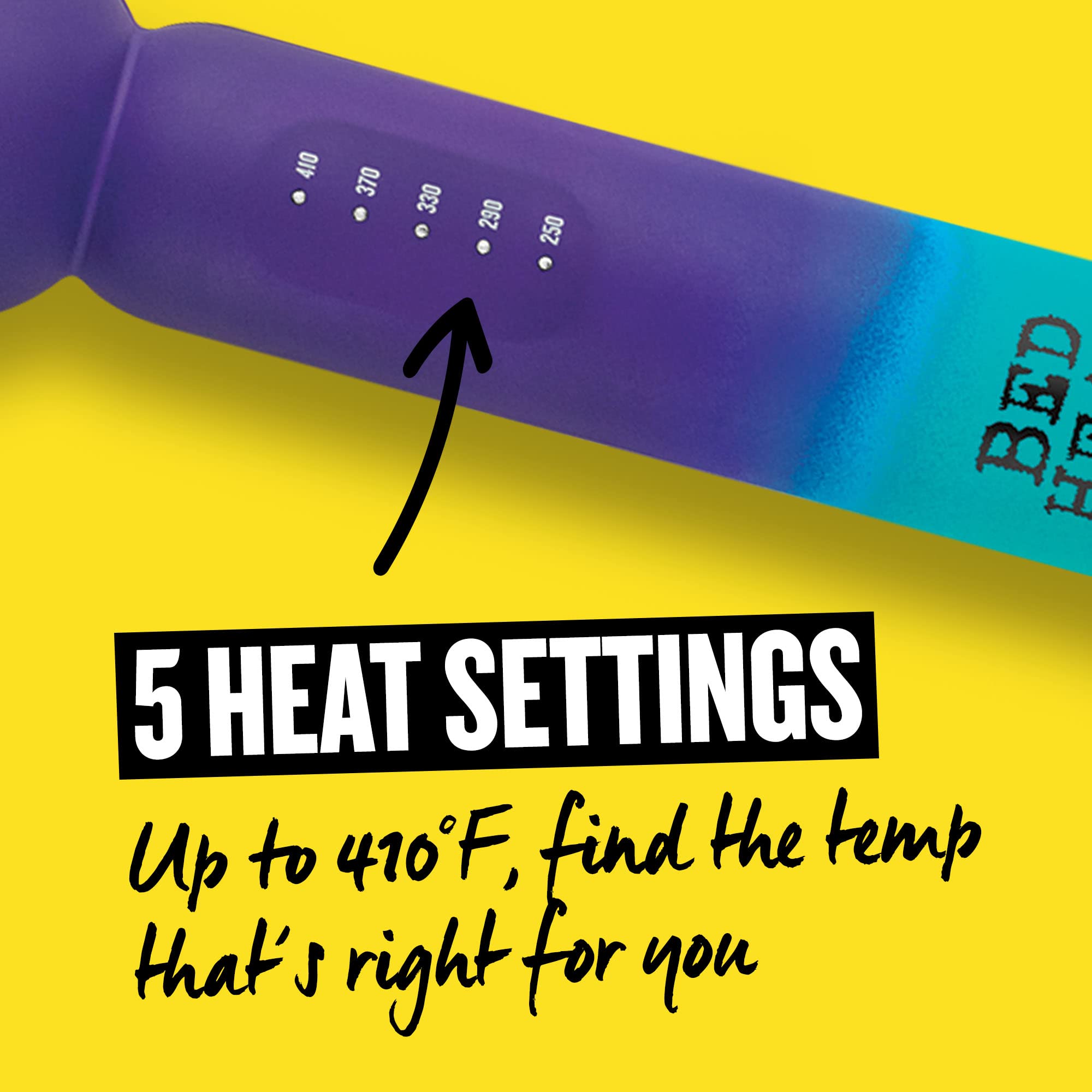 Bed Head Surf's Up Waver LED temp control for precise heat selection.