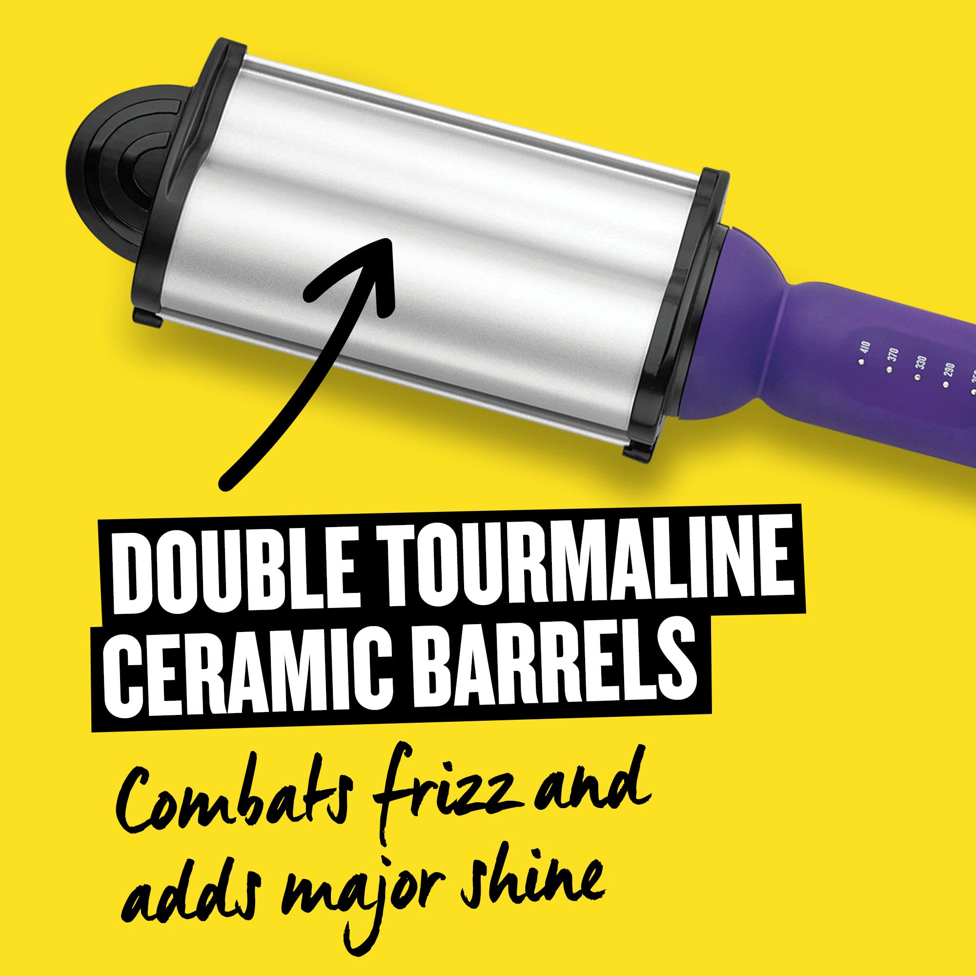 Bed Head Surf's Up Waver with dual-tourmaline ceramic coating for smooth results.