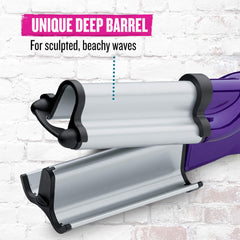 Bed Head Wave Artist with multiple heat settings for all hair types for control.