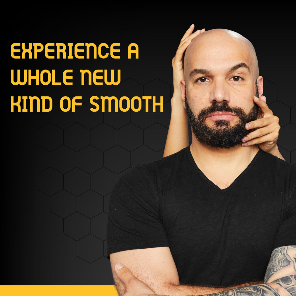 Bee Bald SCRUB packaging showing dual 3 oz jars