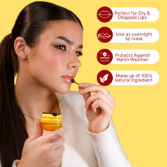Honey-drip showcases natural moisture delivery from Bee Balm lip balm.