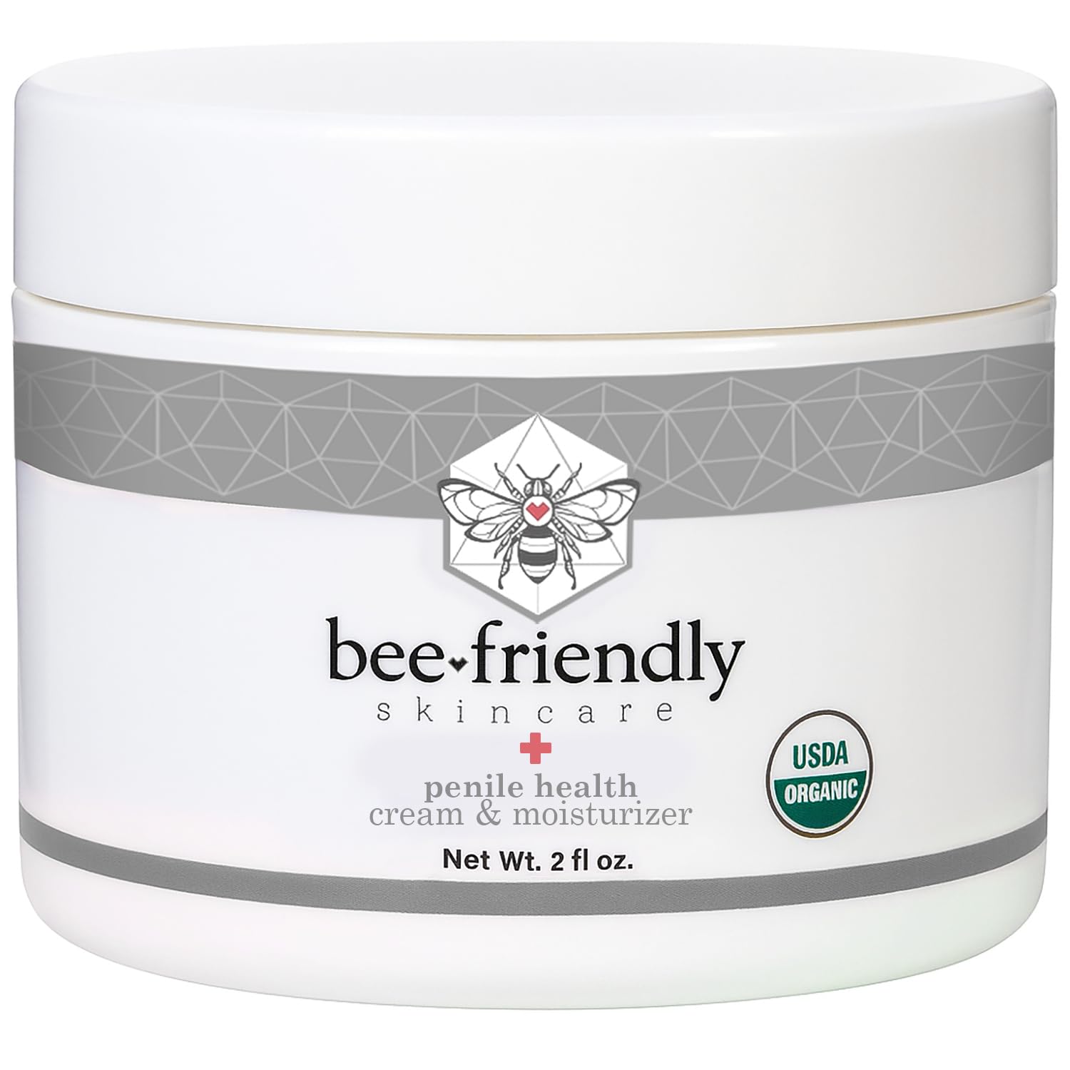 BeeFriendly Penile Health Cream bottle supports daily hydration for sensitive skin comfort
