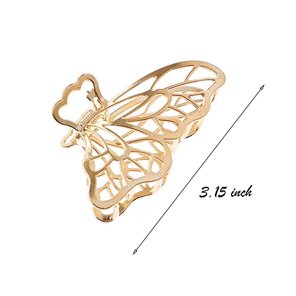 BeeGift butterfly barrette closeup showing elegant design for stylish hairstyles