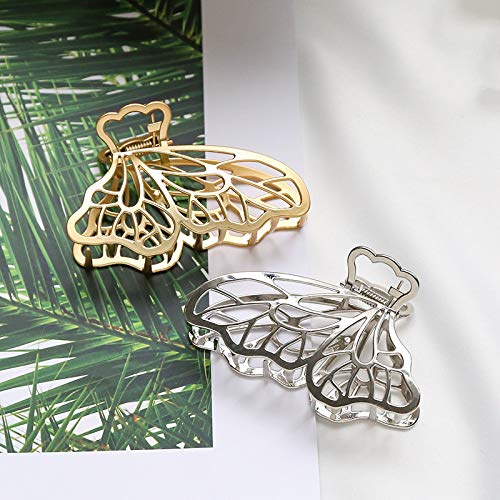 BeeGift metal butterfly clip in silver ideal for securing and accessorizing