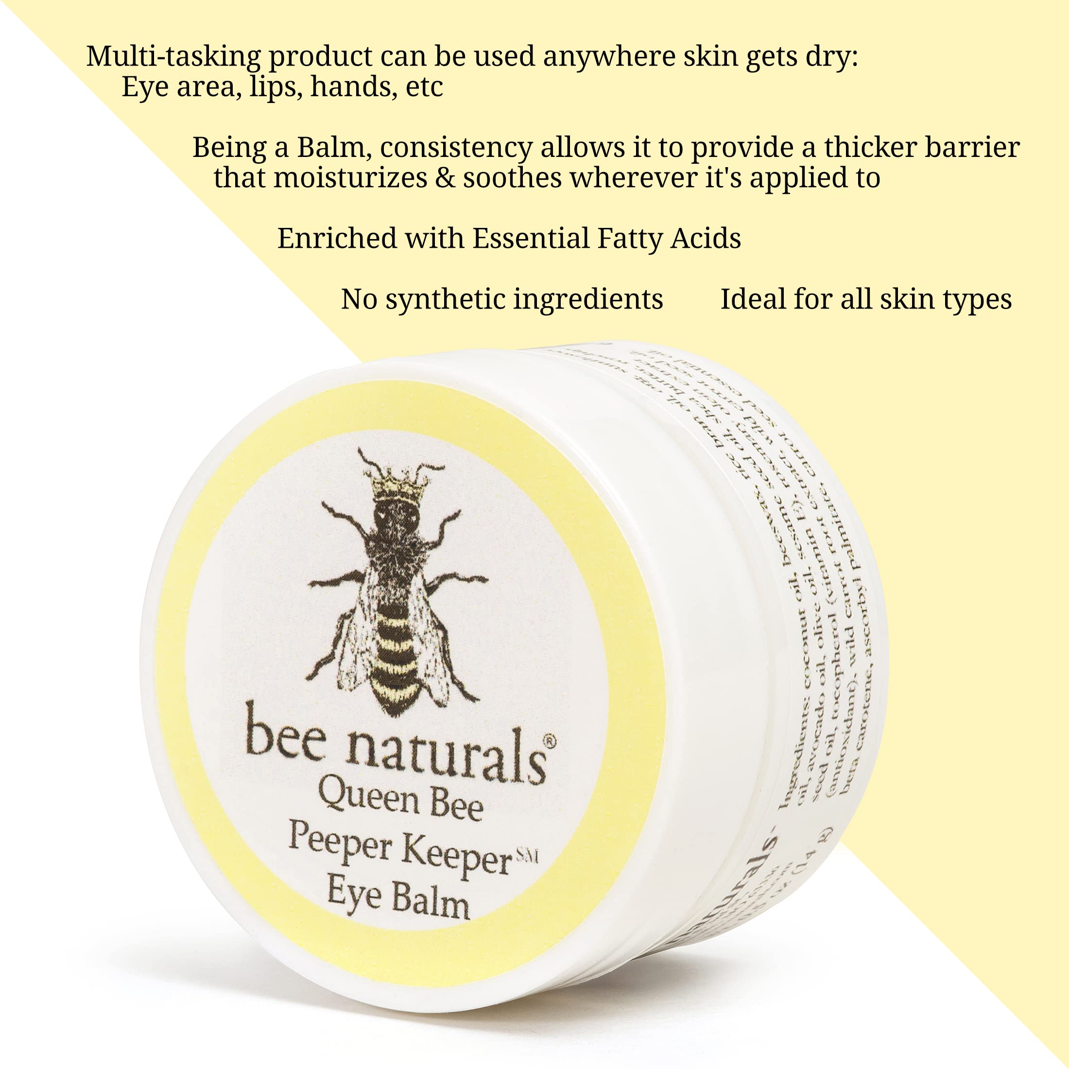 Peeper Keeper eye balm application scene dampens dark circles with caffeine-inspired refresh.