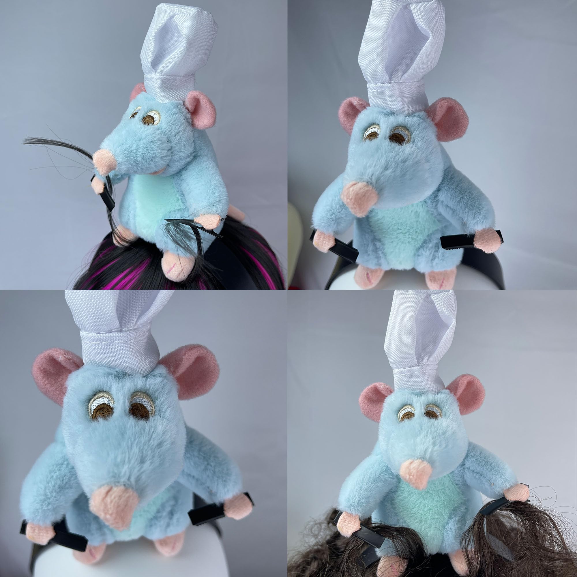 Beeadore plush rat headband image soft plush and comfortable wear for costumes and playful moments