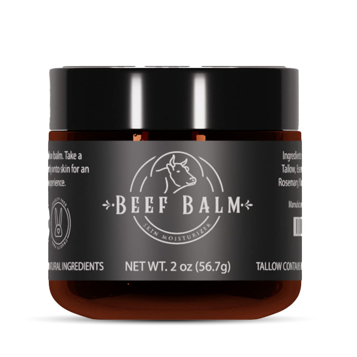 Beef Balm closeup of vanilla jar showing creamy texture and vanilla scent