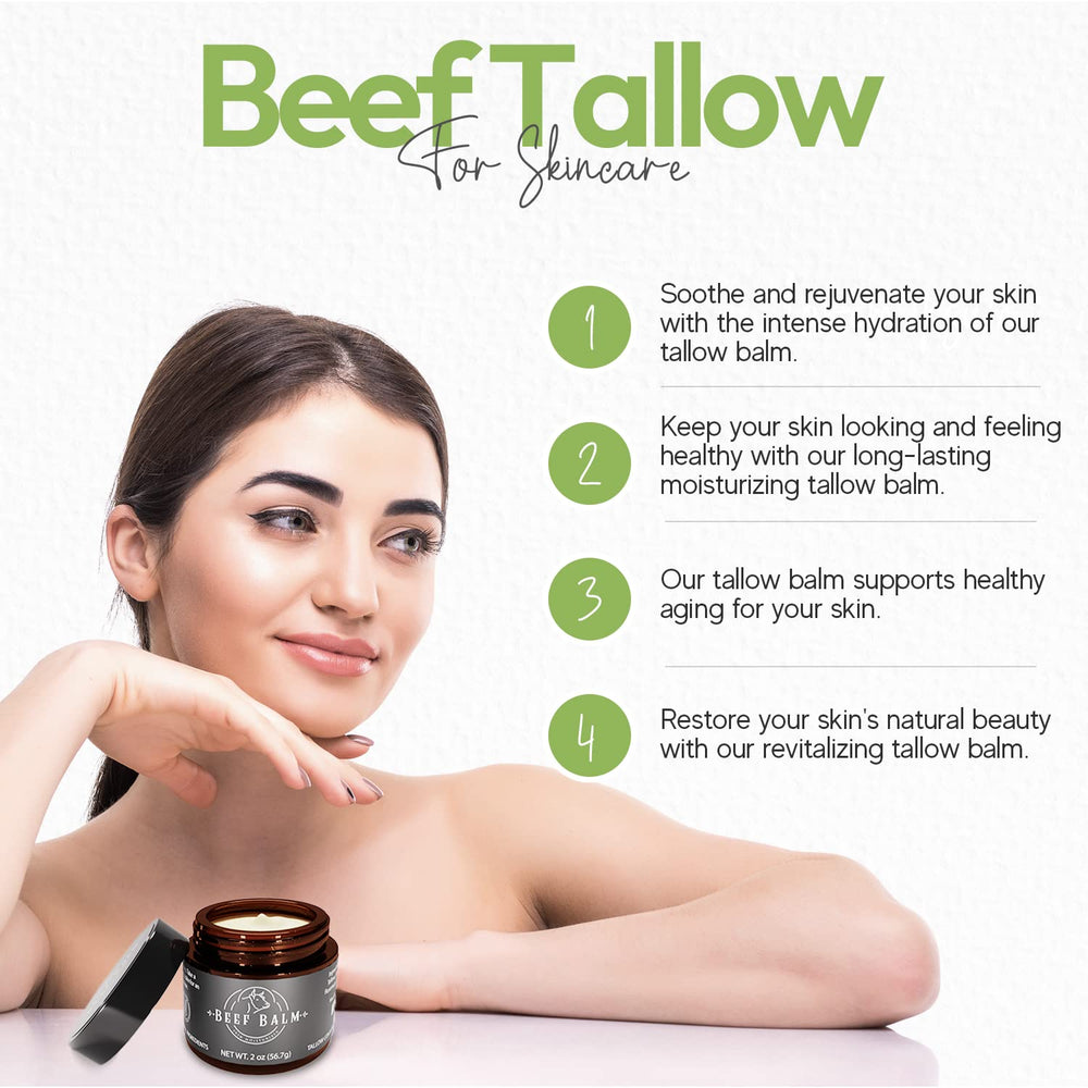 Beef Balm face and body routine suggesting multi-use cream for daily care