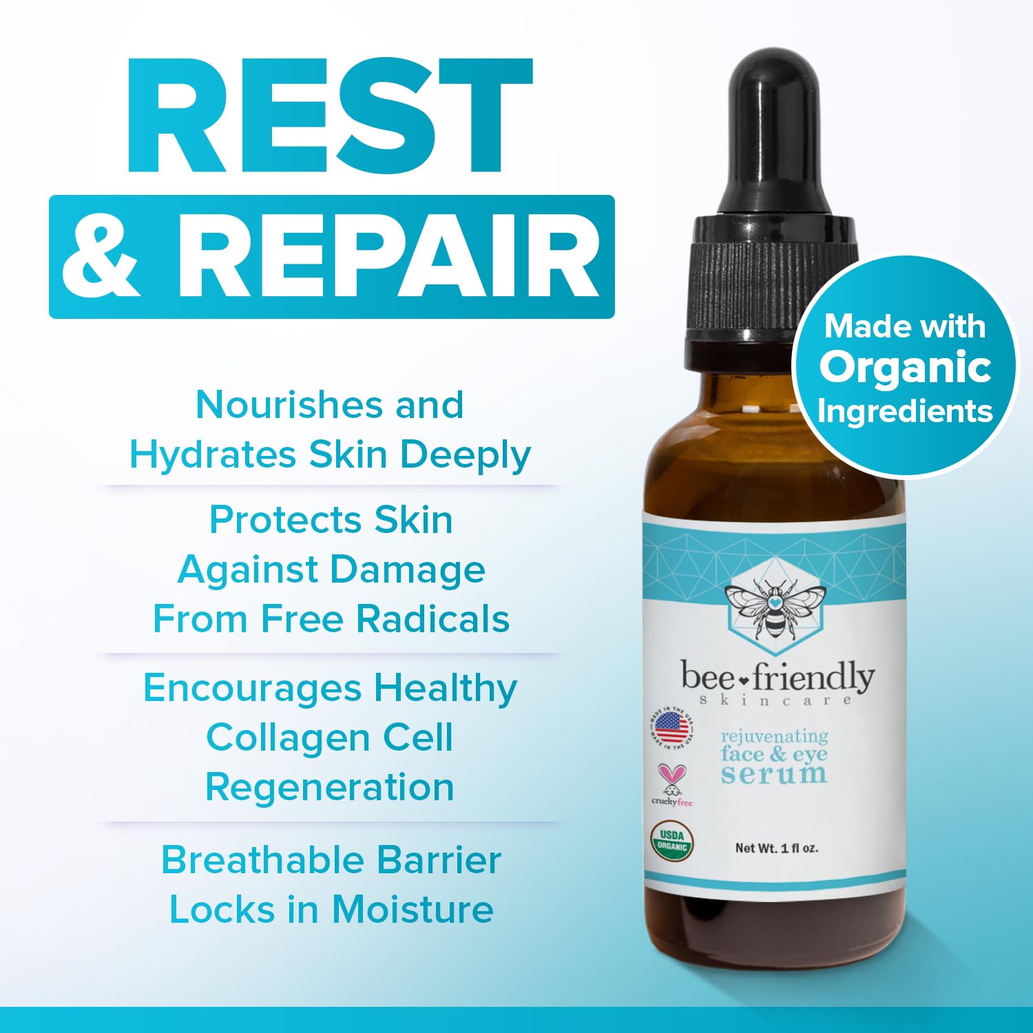 BeeFriendly night routine steps illustrate nighttime nourishment and recovery.