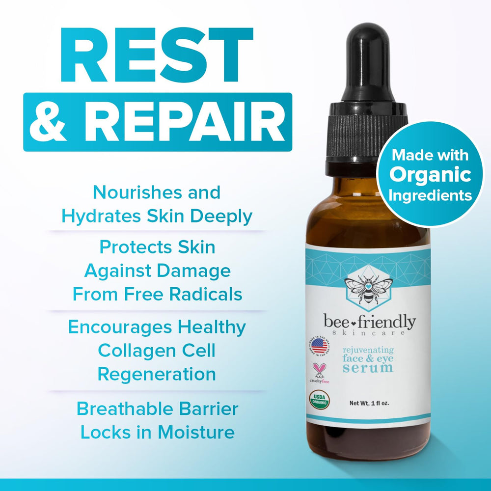 BeeFriendly night routine steps illustrate nighttime nourishment and recovery.
