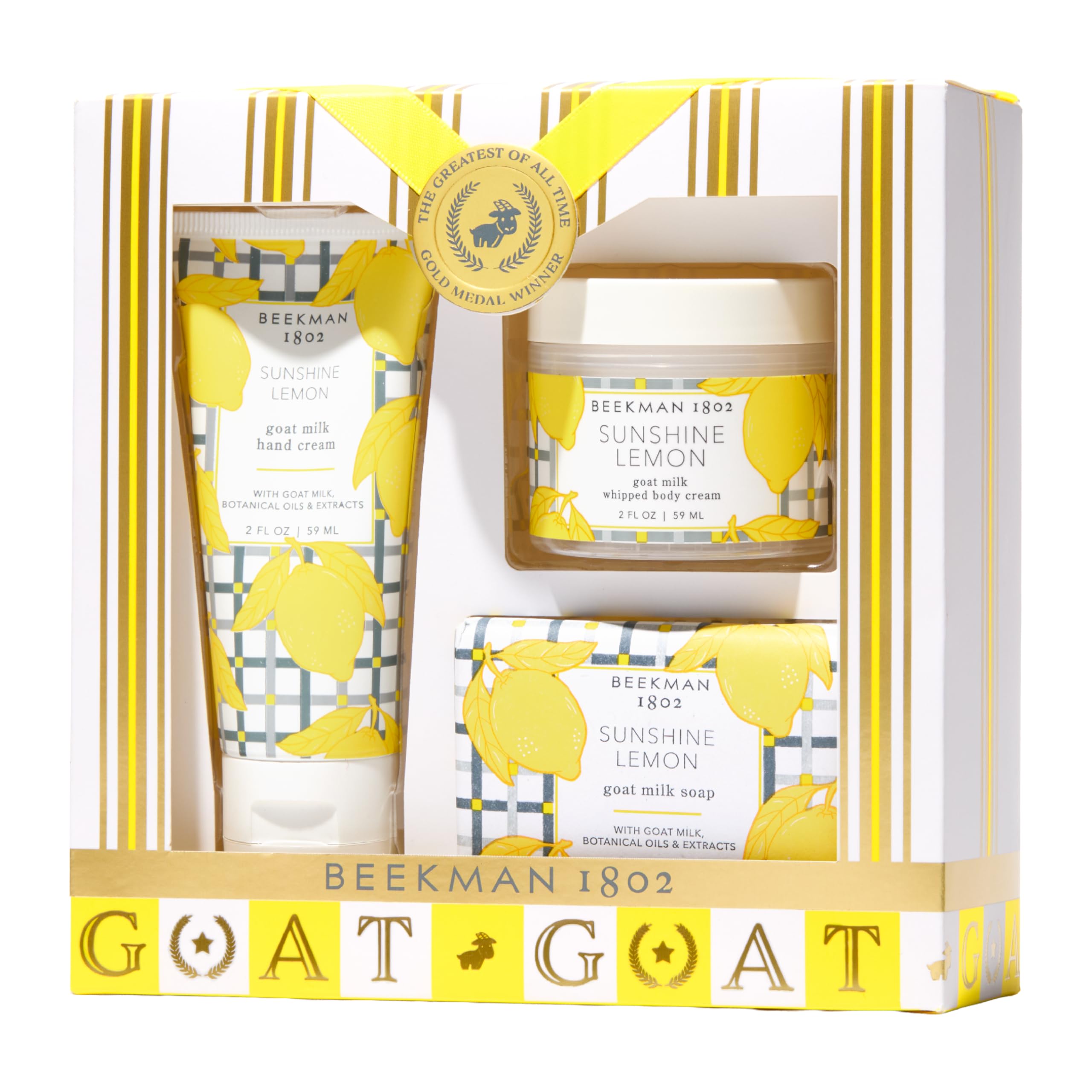 Beekman 1802 Best of the Zest lemon bar soap cleanses gently with a soothing citrus aroma.