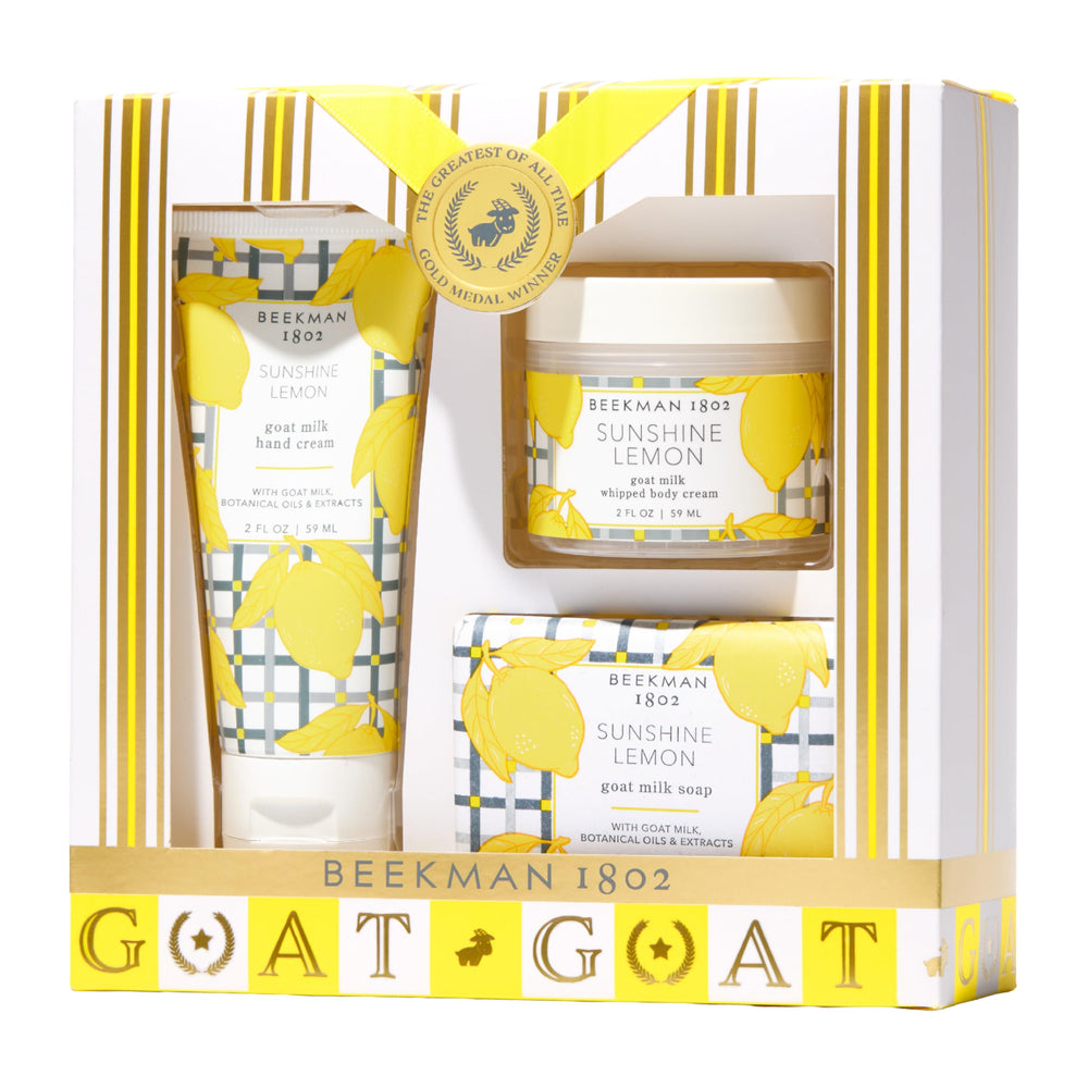 Beekman 1802 Best of the Zest lemon bar soap cleanses gently with a soothing citrus aroma.