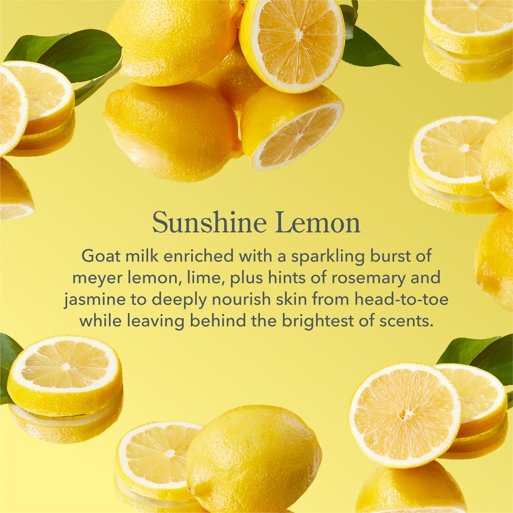 Beekman 1802 Best of the Zest lemon goat milk ingredients highlight nourishing care.