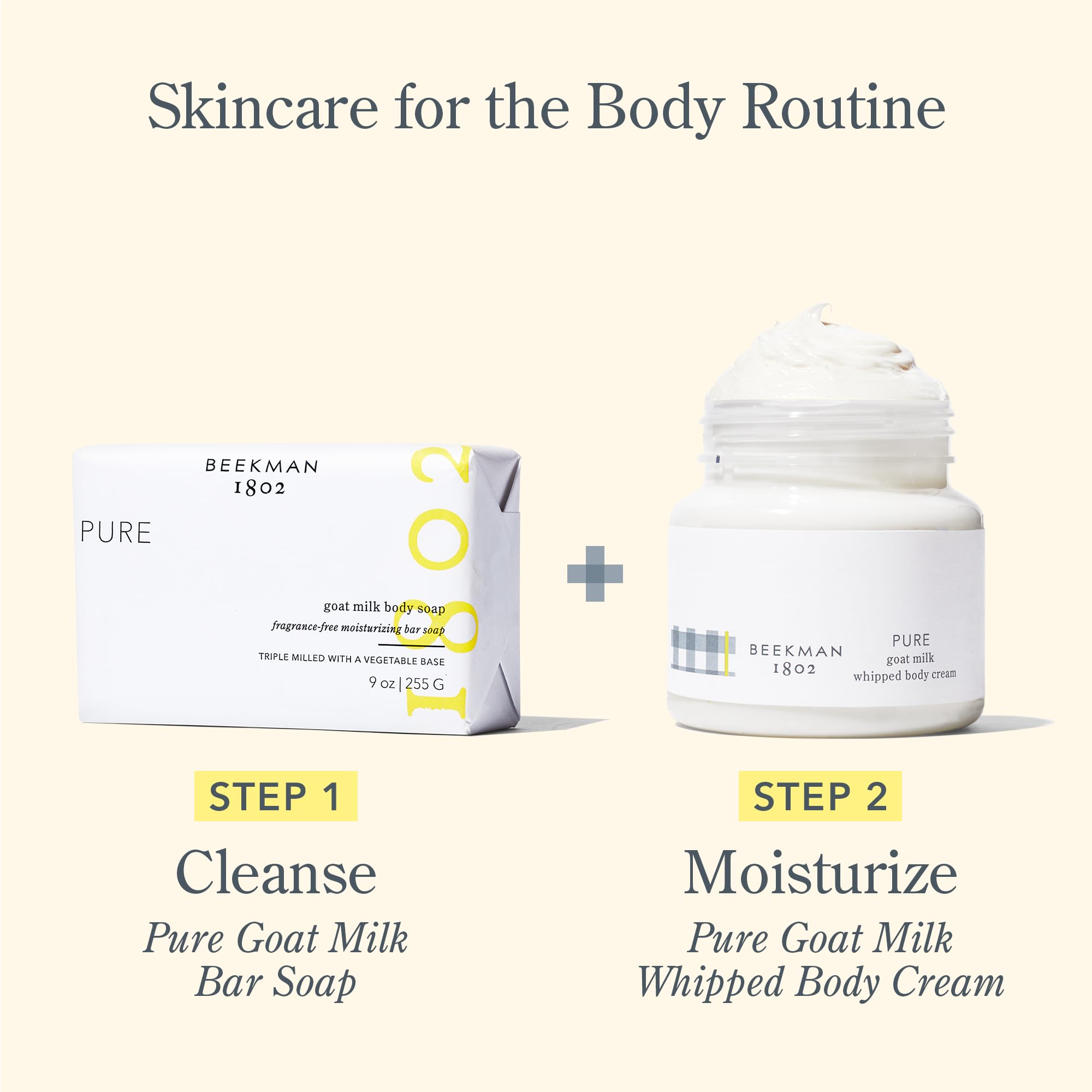Beekman 1802 cruelty-free packaging closeup reinforces ethical skincare choice